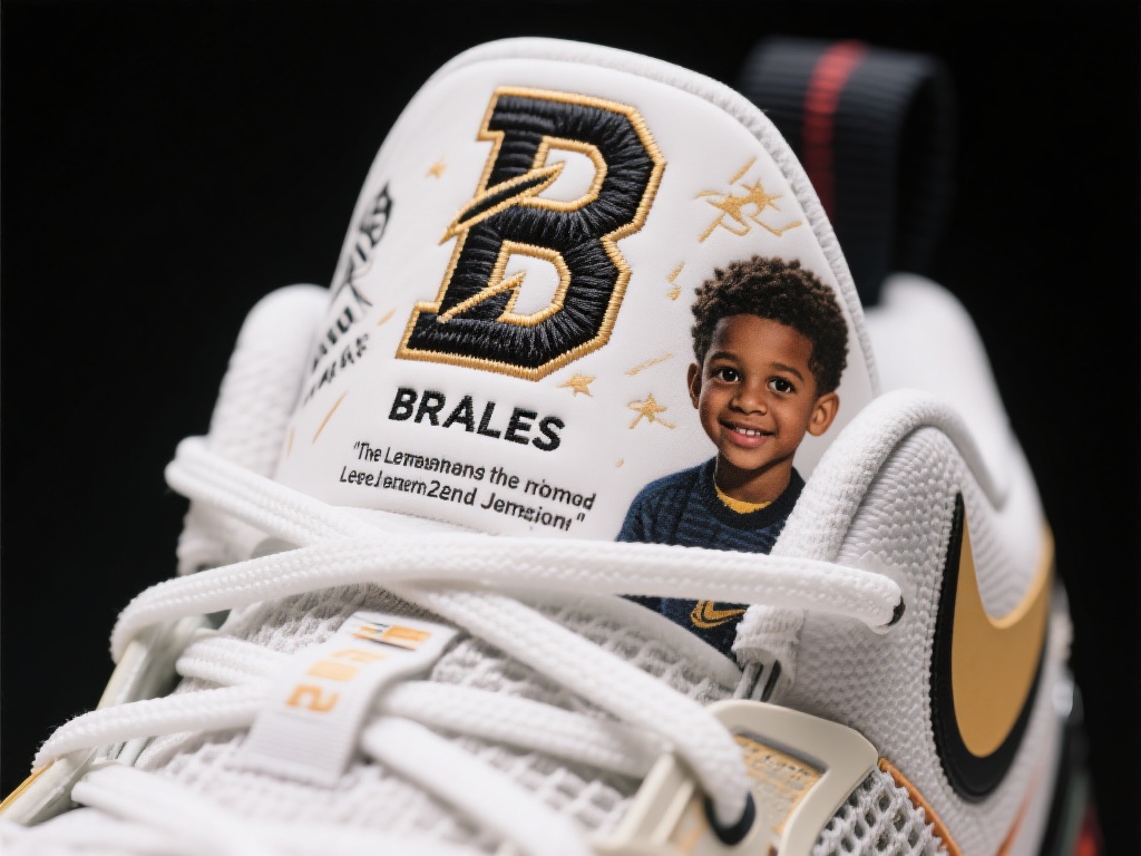 詹姆斯上脚布莱斯配色Lebron22战火箭致敬父爱 细节上,每一个设计元素都充分展现了父亲对